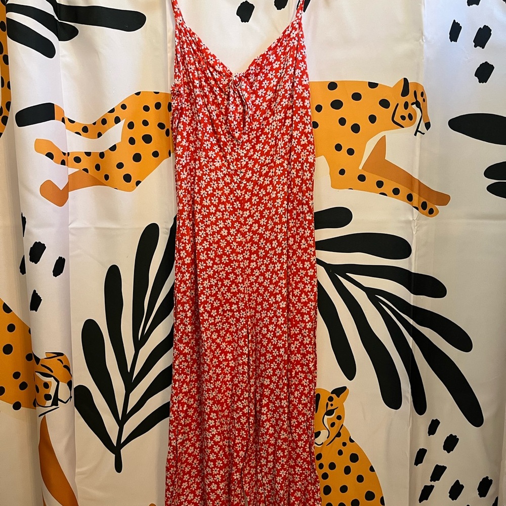 Floral Red Romper